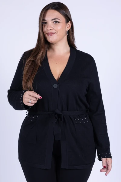 CARDIGAN CON BORCHIE MARA...
