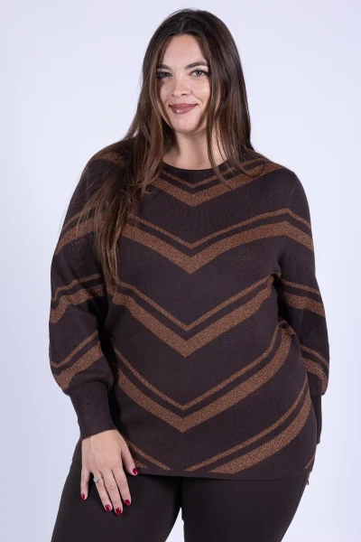MAGLIA CURVY CON DIAGONALI...