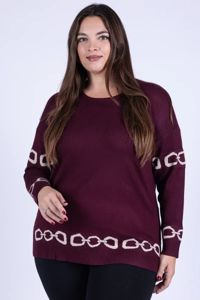 MAGLIA CURVY JACQUARD...