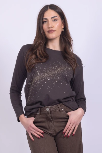 T-SHIRT PIOGGIA DI STRASS...