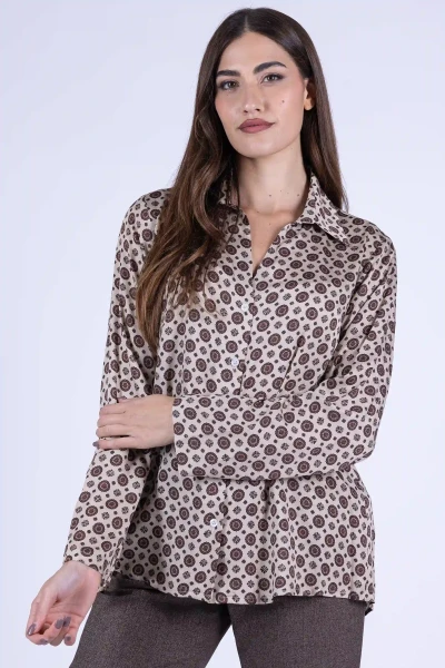 CAMICIA GEOMETRICA VISCOSA...