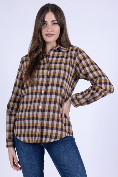 CAMICIA JAQUARD A QUADRI...