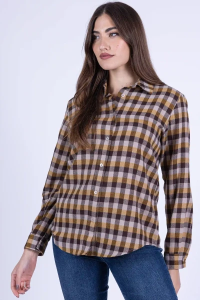 CAMICIA JAQUARD A QUADRI...