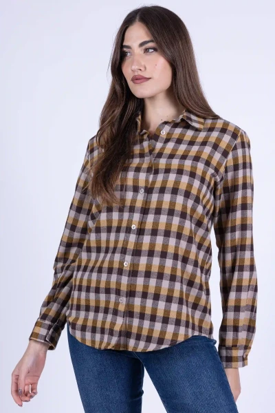CAMICIA JAQUARD A QUADRI...
