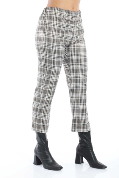 PANTALONE CROPPED QUADRI...
