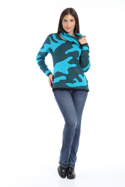 MAGLIA JAQUARD COLLO...