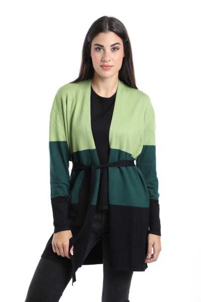 CARDIGAN SCIALLATO RIGATO...