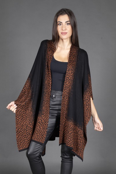 PONCHO DONNA JAQUARD MARA...