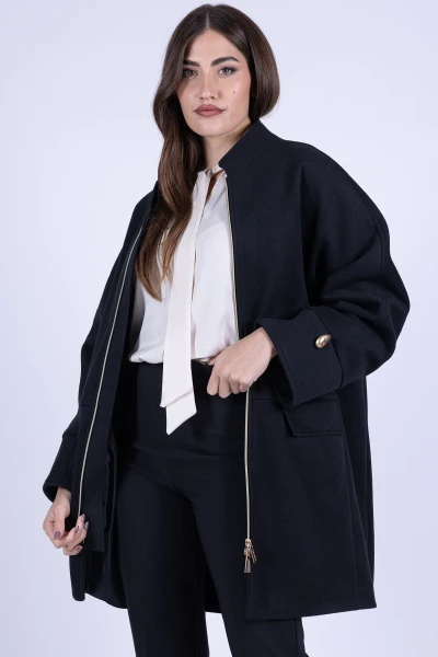 CAPPOTTO IN PANNO CON ZIP...