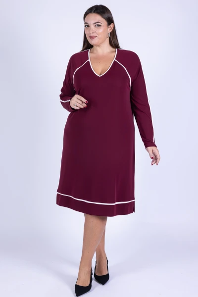 ABITO CURVY PIPING MARA...